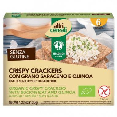 Crispy crackers con grano saraceno e quinoa gluten free