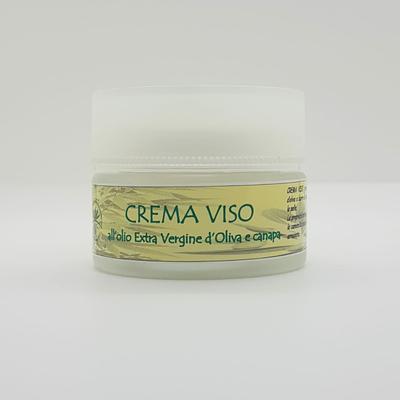 Crema viso con Olio di canapa e Olio Extravergine di oliva biologico di nostra produzione